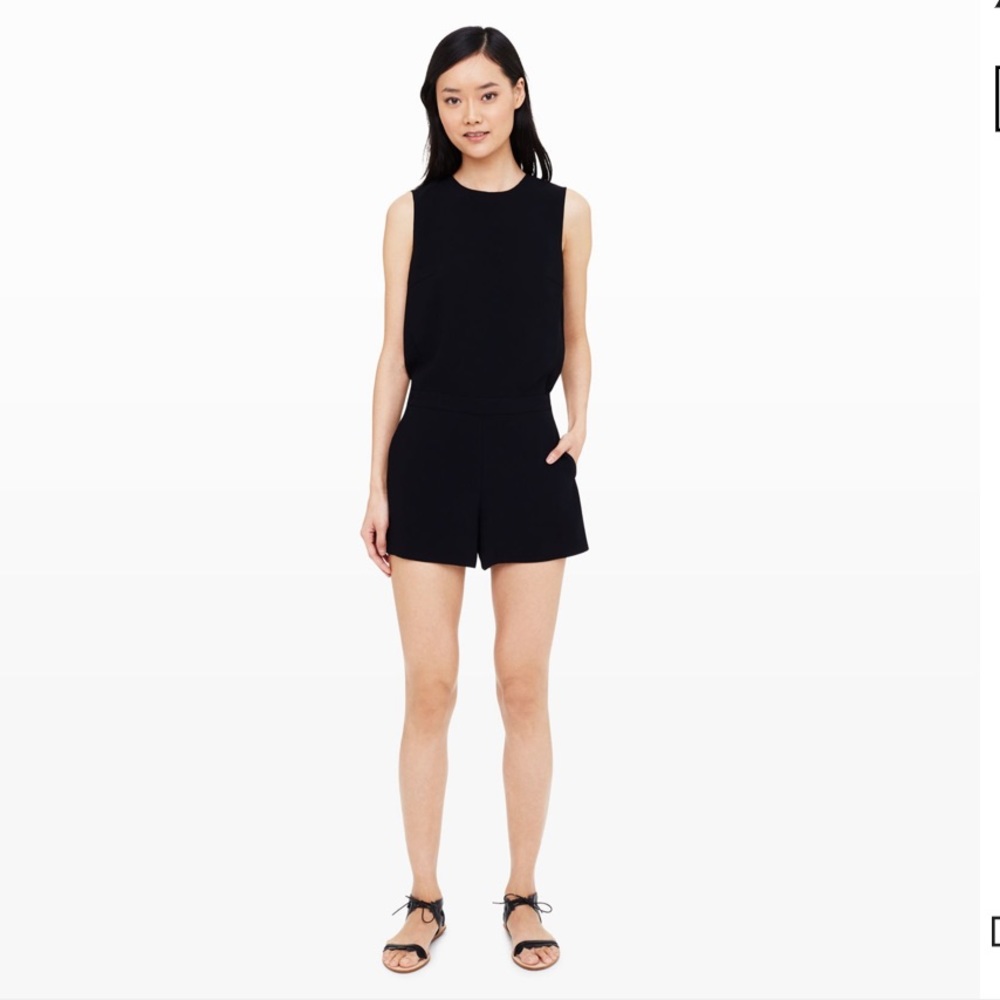 Club Monaco Noraleen Tie-back Romper In Black